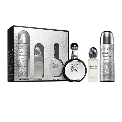 Estuche Fakhar Man Lattafa Edp 100ML+Perfume Spray 200Ml+Hair Mist 50Ml Hombre-2