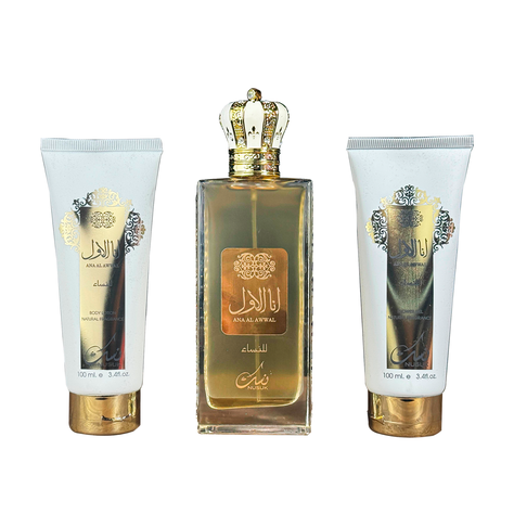 Estuche Ana Al Awwal Nusuk EDP 100ML +S/G 100ML +B/L 100ML Mujer-1
