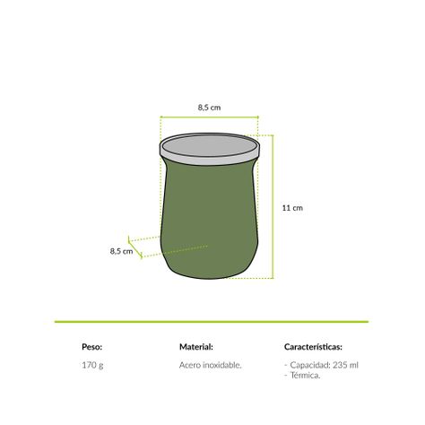 Mate Inoxidable Atakama Outdoor |235 Ml |+Bombilla-3