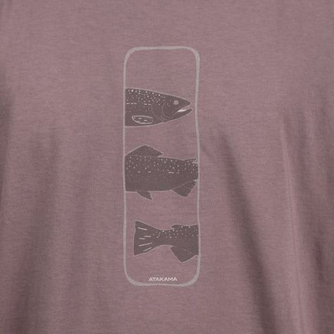 Polera manga corta burdeo Trucha Fario Atakama Outdoor-2