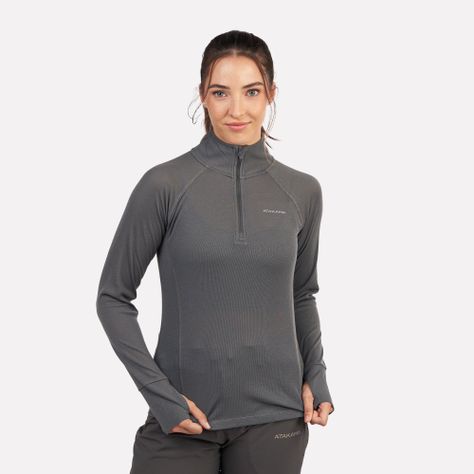 Primera capa Térmica Mujer 1/4 Zip-Cuello VentoFit -1