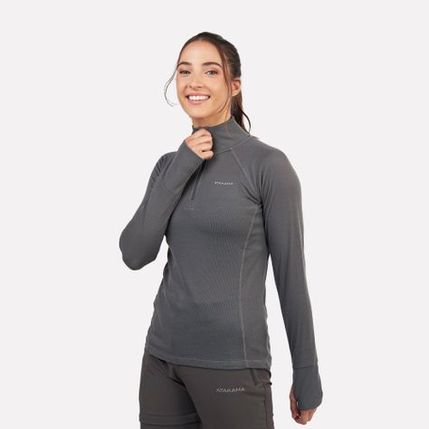 Primera capa Térmica Mujer 1/4 Zip-Cuello VentoFit -2