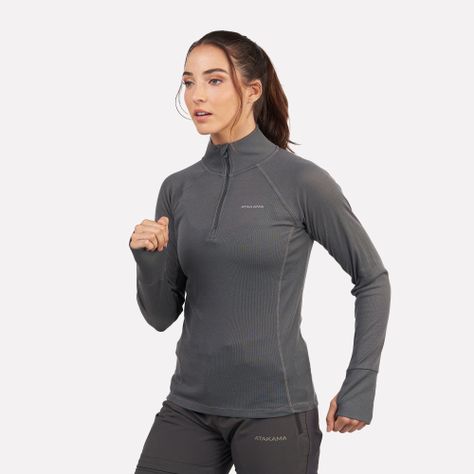 Primera capa Térmica Mujer 1/4 Zip-Cuello VentoFit -4