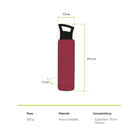Termo Botella Agua Atakama Outdoor |750 Ml |Térmic-5