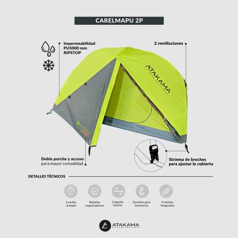 Carpa 2 Personas Carelmapu 4 Estaciones Atakama Outdoor-3