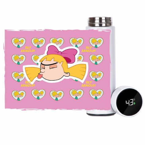 TERMO HELGA PATAKI  HEY ARNOLD 450 ML LED DE TEMPERATURA-0