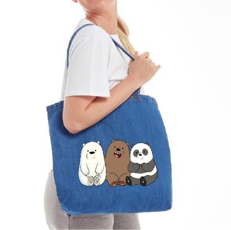 BOLSO TOTE BAG DISEÑO BARE BEARS ALGODÓN   40 CM-0