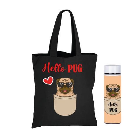 TOTEBAG MÁS TERMO LED PERRITO, PUG ROCKERO, DOGLOVER-0