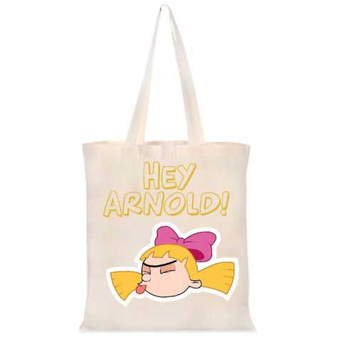 TOTE BAG ALGODÓN  DISEÑO HELGA PATAKI  HEY ARNOLD 40 CM-0