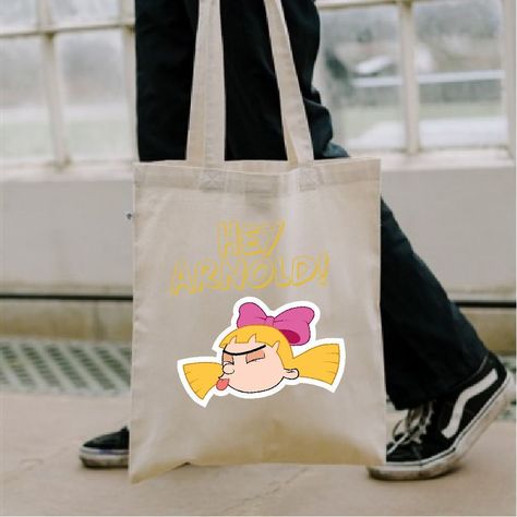 TOTE BAG ALGODÓN  DISEÑO HELGA PATAKI  HEY ARNOLD 40 CM-1