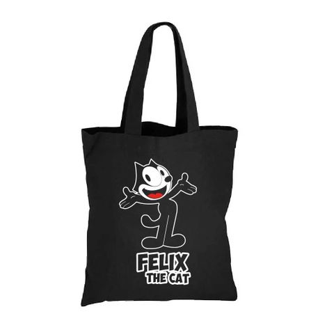 BOLSO ALGODÓN ESTAMPADO GATO FELIX 35 CM-0