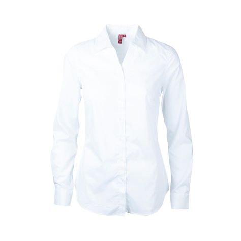Blusa Trevira Spandex  Cuello V M/L Blanco-0