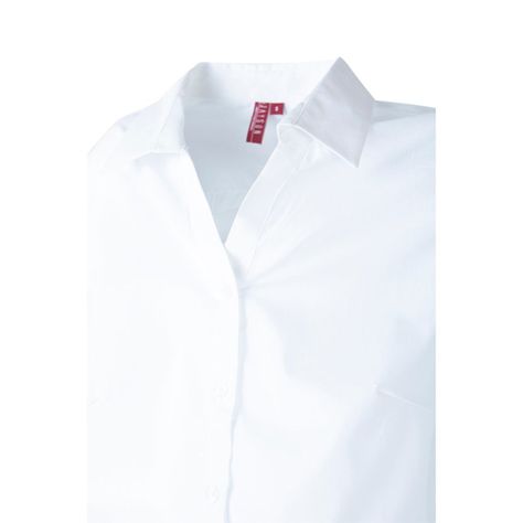 Blusa Trevira Spandex  Cuello V M/L Blanco-1