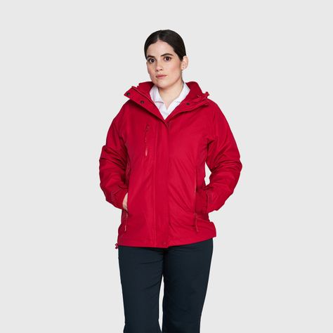 Parka Tecnica 3X1 Corcovado Mujer Rojo-3