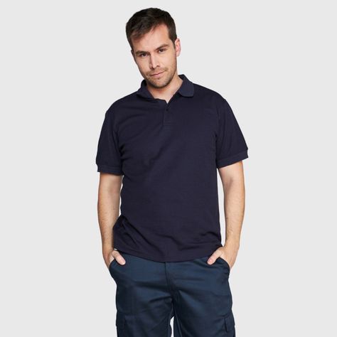 Polera Mc Hombre Waffle  Azul marino-0