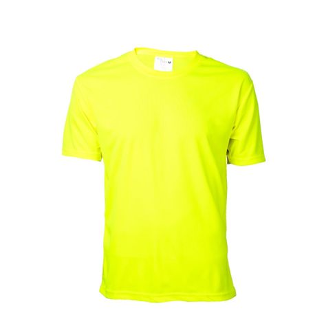 Polera Cuello Polo MC Fluor Amarillo-0