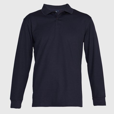 Polera Ml Hombre Waffle  Azul marino-0
