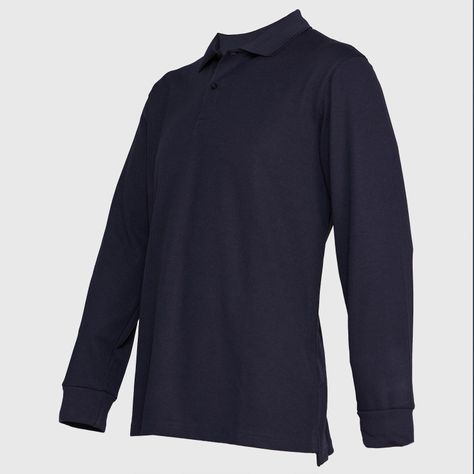 Polera Ml Hombre Waffle  Azul marino-1
