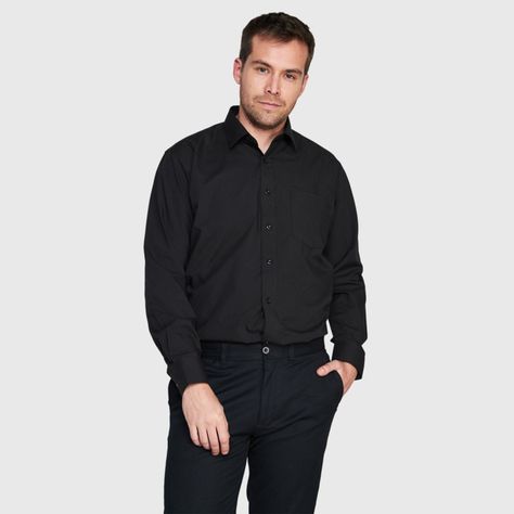 Camisa Trevira  Ml Comfort Negro-0