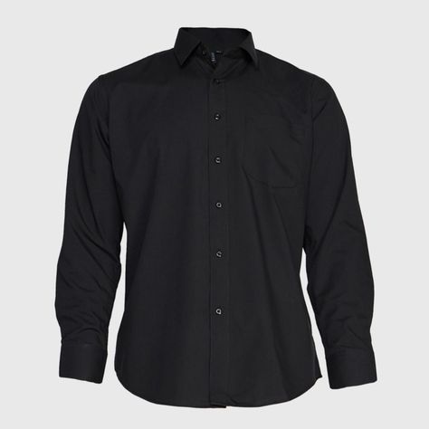 Camisa Trevira  Ml Comfort Negro-1