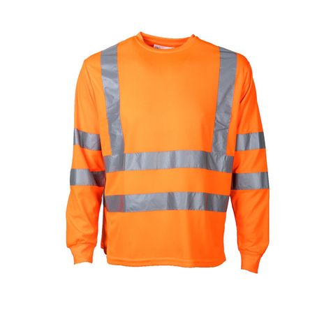 Polera Alta Visibilidad Ml Cuello Polo Naranja-0