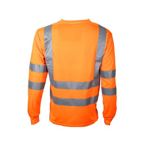 Polera Alta Visibilidad Ml Cuello Polo Naranja-1