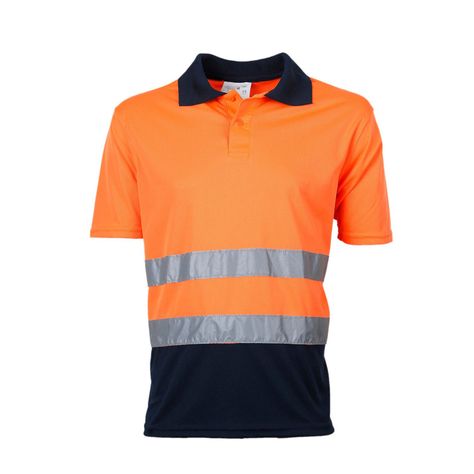 Polera Alta Visibilidad MC Cuello Camisero Naranja-0