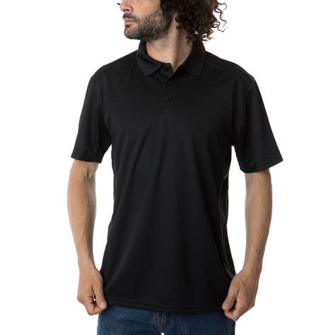 Polera Dry Fit Hombre M/C Negro-0