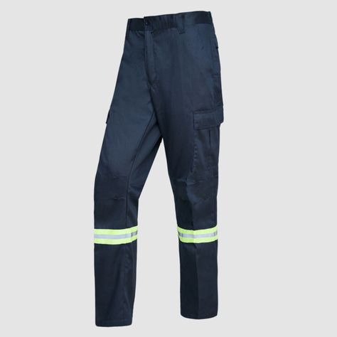 Pantalón Cargo Gabardina Reflectante Dia/Noche  Azul marino-2