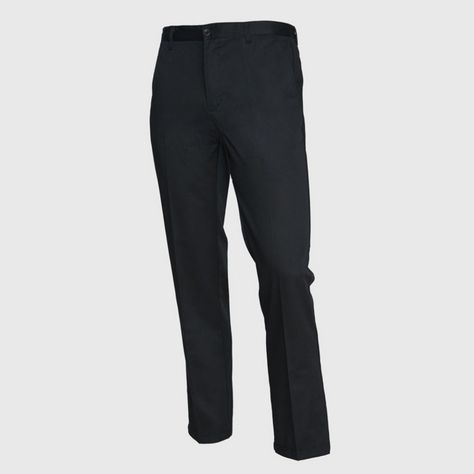 Pantalón Gabardina T/C Hombre Negro-1