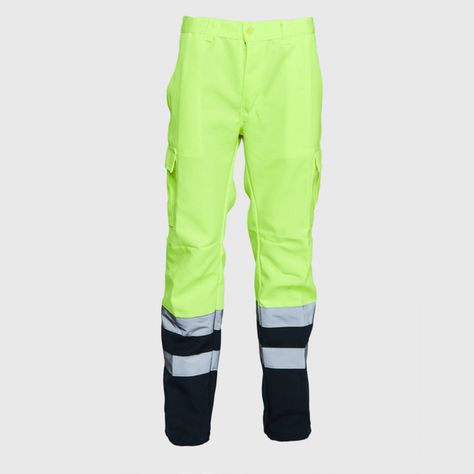 Pantalón Cargo Canvas Alta Visibilidad Comb.  Amarillo-1