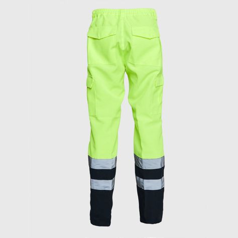 Pantalón Cargo Canvas Alta Visibilidad Comb.  Amarillo-3