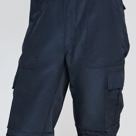 Pantalón Cargo Poplin Reflectante Cintura Elastica Azul marino-6