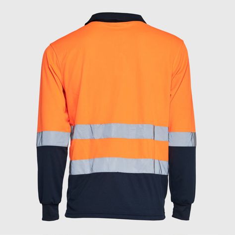 Polera Alta Visibilidad Ml Cuello Camisero Naranja-3