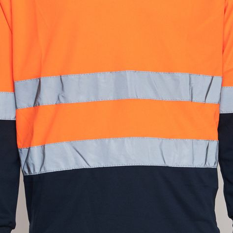 Polera Alta Visibilidad Ml Cuello Camisero Naranja-4