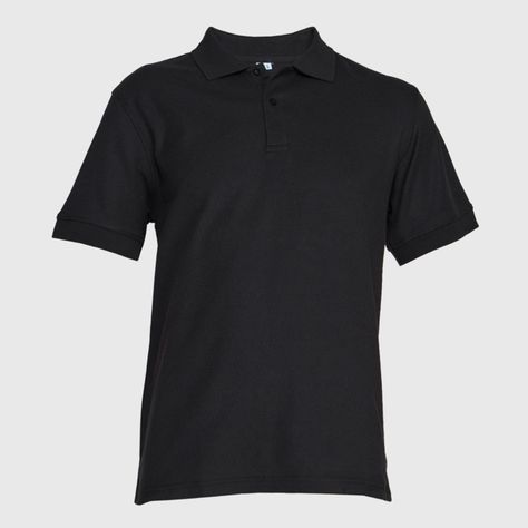 Polera Pique Tc Mc Hombre Negro-1