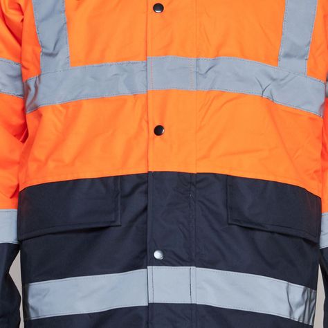 Parka Kimono Alta Visibilidad Combinada Naranja-4