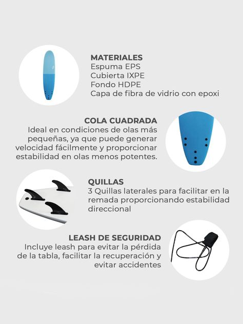Softboard Kano / Tabla De Surf / 8 Pies + Leash Y Quillas-4