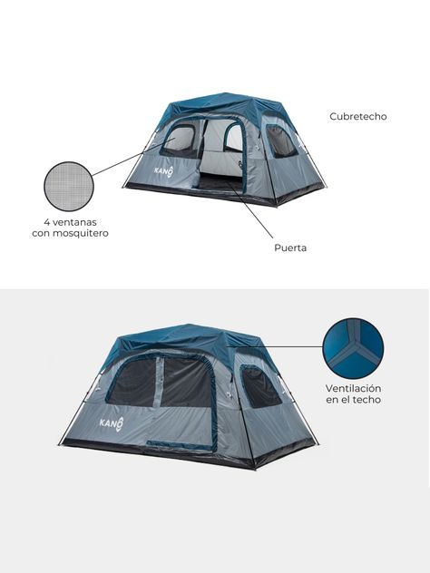 Carpa Colbun Kano Camping Automática 8 Personas Impermeable-5
