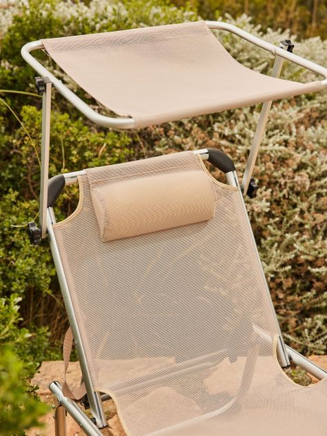 Reposera Plegable con Techo Relan Areia Reclinable-5