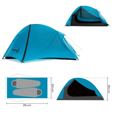 Carpa Técnica Neltume Camping 2 personas Impermeable Pro-1