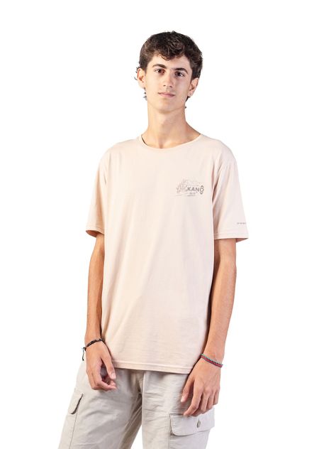 Polera Manga Corta Kano Likan 100% Algodón Orgánico Beige-0