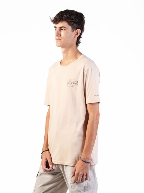 Polera Manga Corta Kano Likan 100% Algodón Orgánico Beige-3