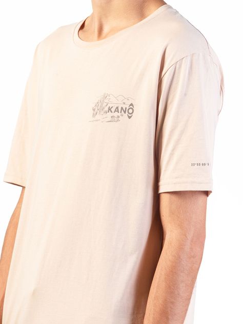 Polera Manga Corta Kano Likan 100% Algodón Orgánico Beige-4