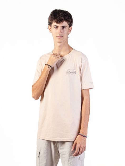 Polera Manga Corta Kano Likan 100% Algodón Orgánico Beige-7