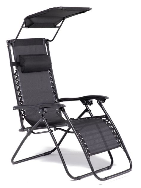Reposera Zero Gravity Relan Zen Canopy con Techo Plegable-1