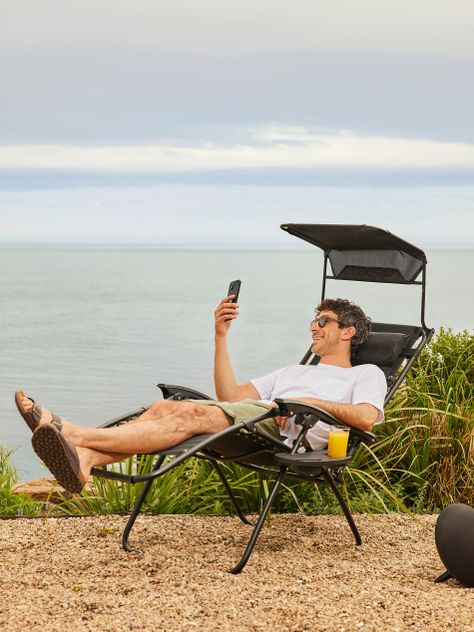 Reposera Zero Gravity Relan Zen Canopy con Techo Plegable-3