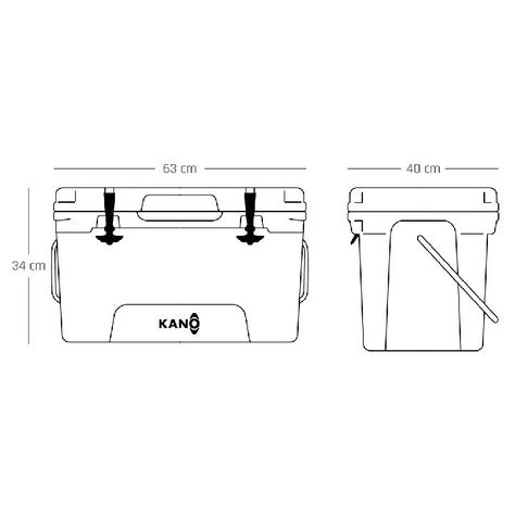 Cooler Nevera Rígida O´Higgins 45QT Marfil-5