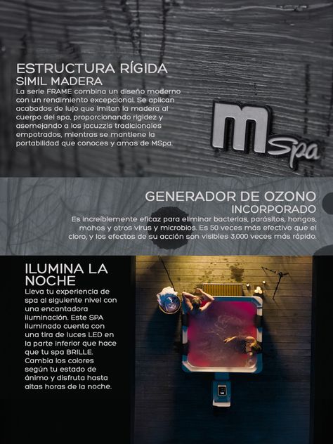 Hot Tub Rígido Oslo Frame WiFi Para 6 Personas MSpa-3