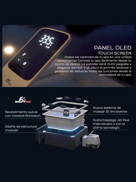 Hot Tub Rígido Oslo Frame WiFi Para 6 Personas MSpa-5